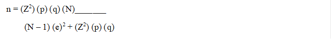 n = (Z2) (p) (q) (N)_______
        (N – 1) (e)2 + (Z2) (p) (q)
